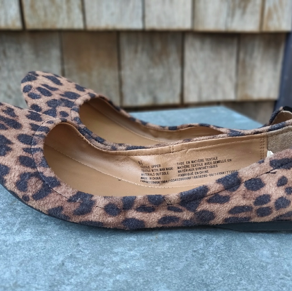 Leopard print flats